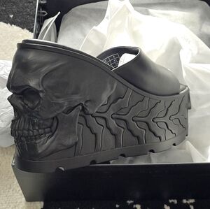 Killstar Doom Platform Sliders Sandals